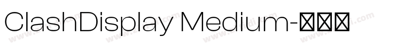 ClashDisplay Medium字体转换